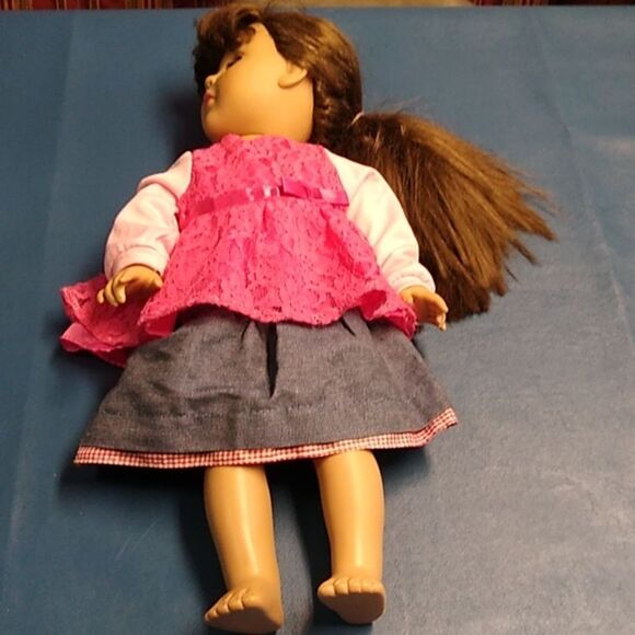 Vintage Doll with Pink Top & Denim Skirt Outfit Alexander Doll - Picture 1 of 8